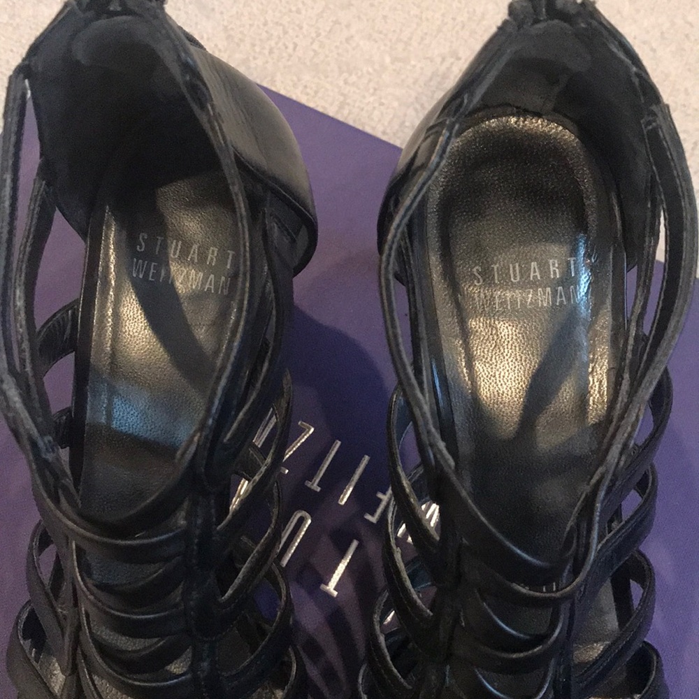 Caged Black Heels - image 4